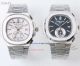Patek Philippe Nautilus Stainless Steel White Dial Swiss Replica Watches (2)_th.jpg